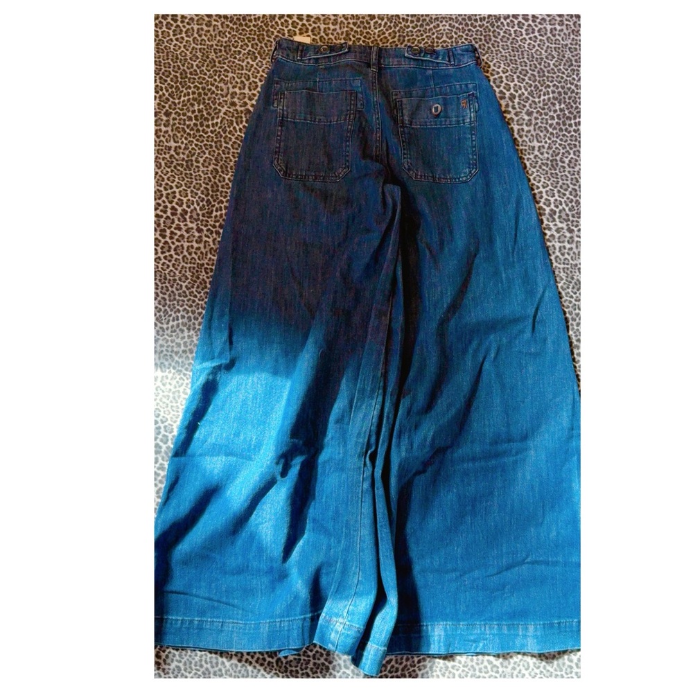 Anthropologie Wide-Leg Denim Jeans in Blue - Picture 9 of 14